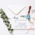 elegant dusty blue botanical acrylic wedding invitation CWIA12